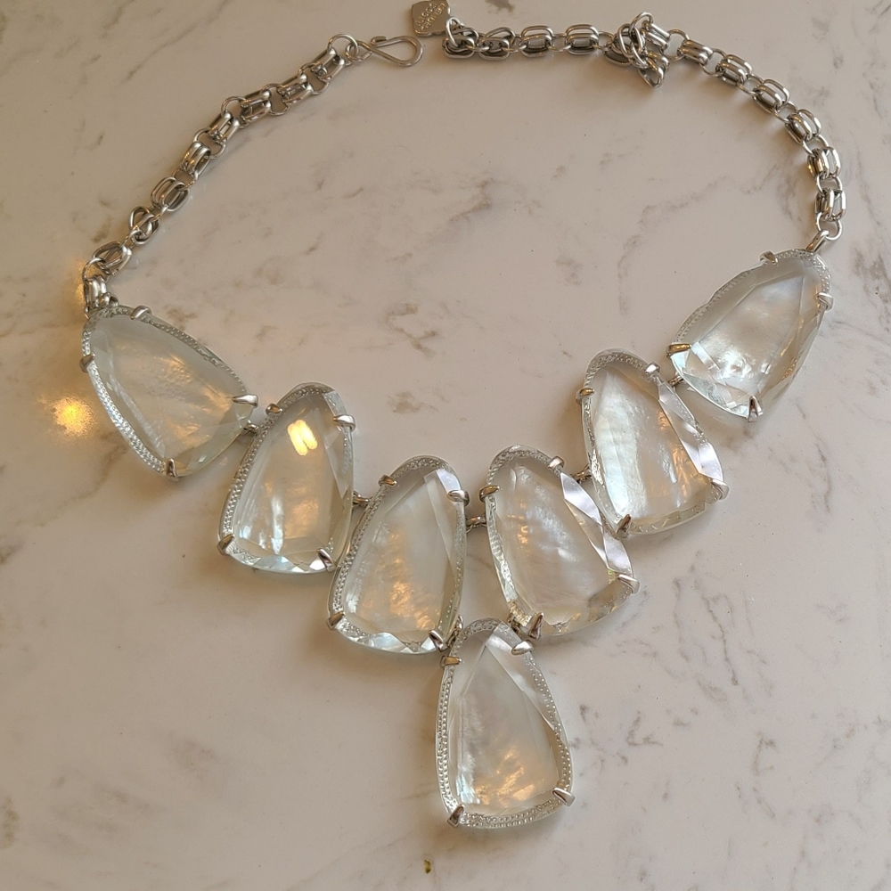 Kendra Scott Harlow MOP silver - **small defect** see pictures